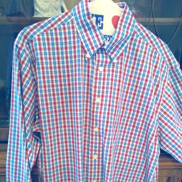 Brooks Brothers Long Sleeve Button-Down Check Shirt Made in USA Men's XL cotton Blue type light blue Vintage Second Hand